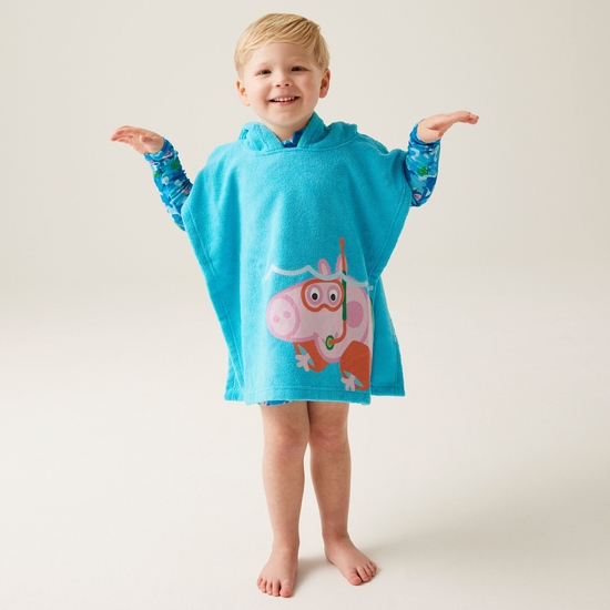 Kids' Peppa Pig Hooded Beach Towel | Atoll Blue
