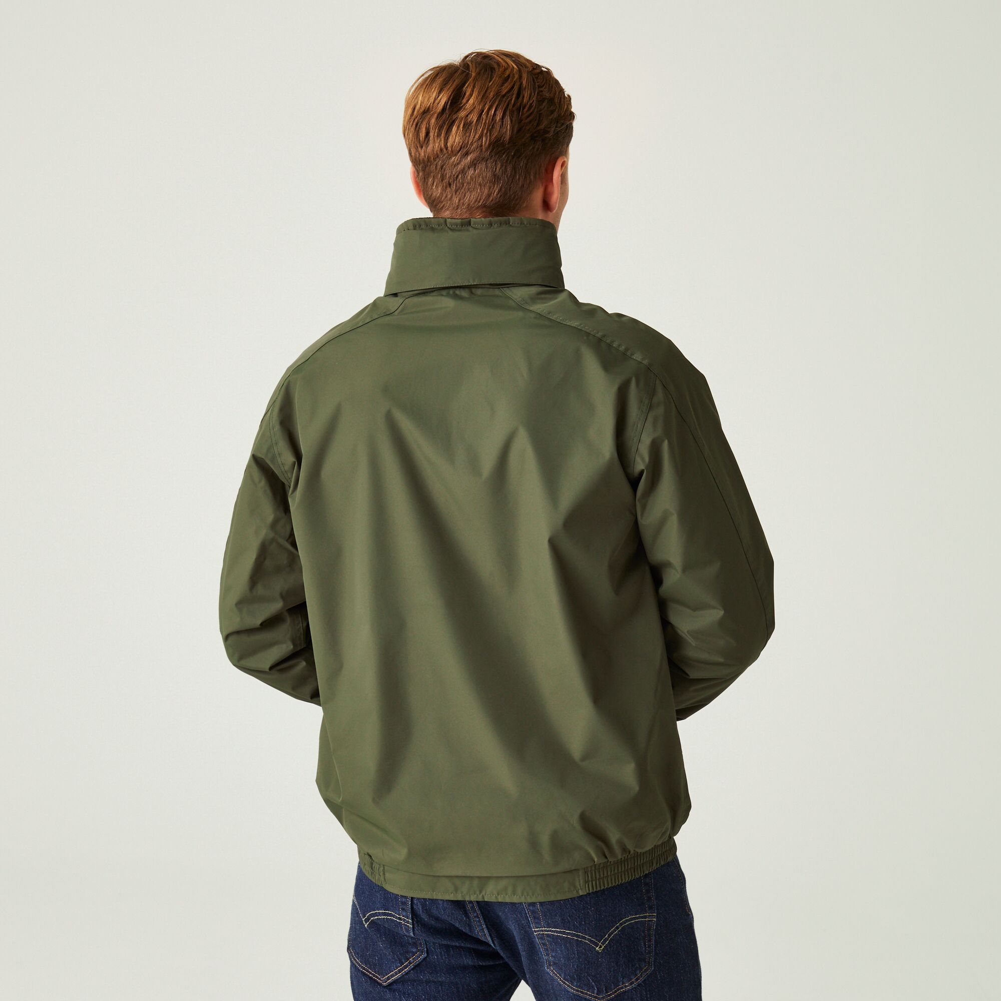 Men's Dover Fleece Lined Waterproof Insulated Bomber Jacket | Dark Khaki Marl Black