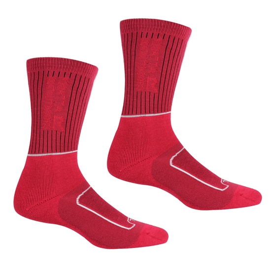Womens 2 Pack Samaris 2 Season Sock | Cherry Pink White
