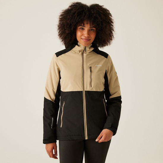 Women's Kelora Waterproof Insulated Jacket | Black Warm Taupe