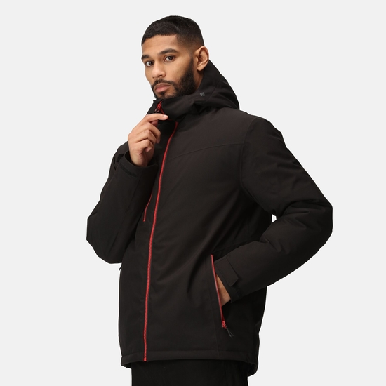 Men's Navigate Insulated Jacket | Black Classic Red