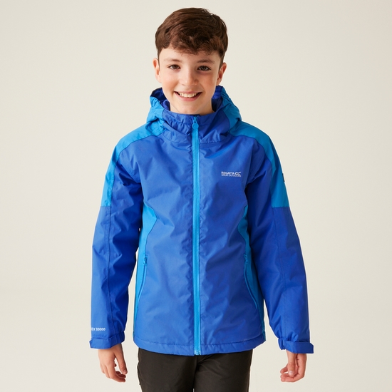 Kids' Hurdle V Waterproof Jacket | Olympian Blue Hydro Blue