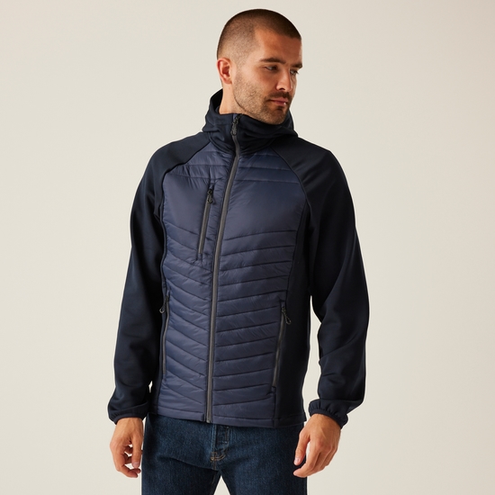 Men's Navigate Hybrid Jacket | Navy Seal Grey