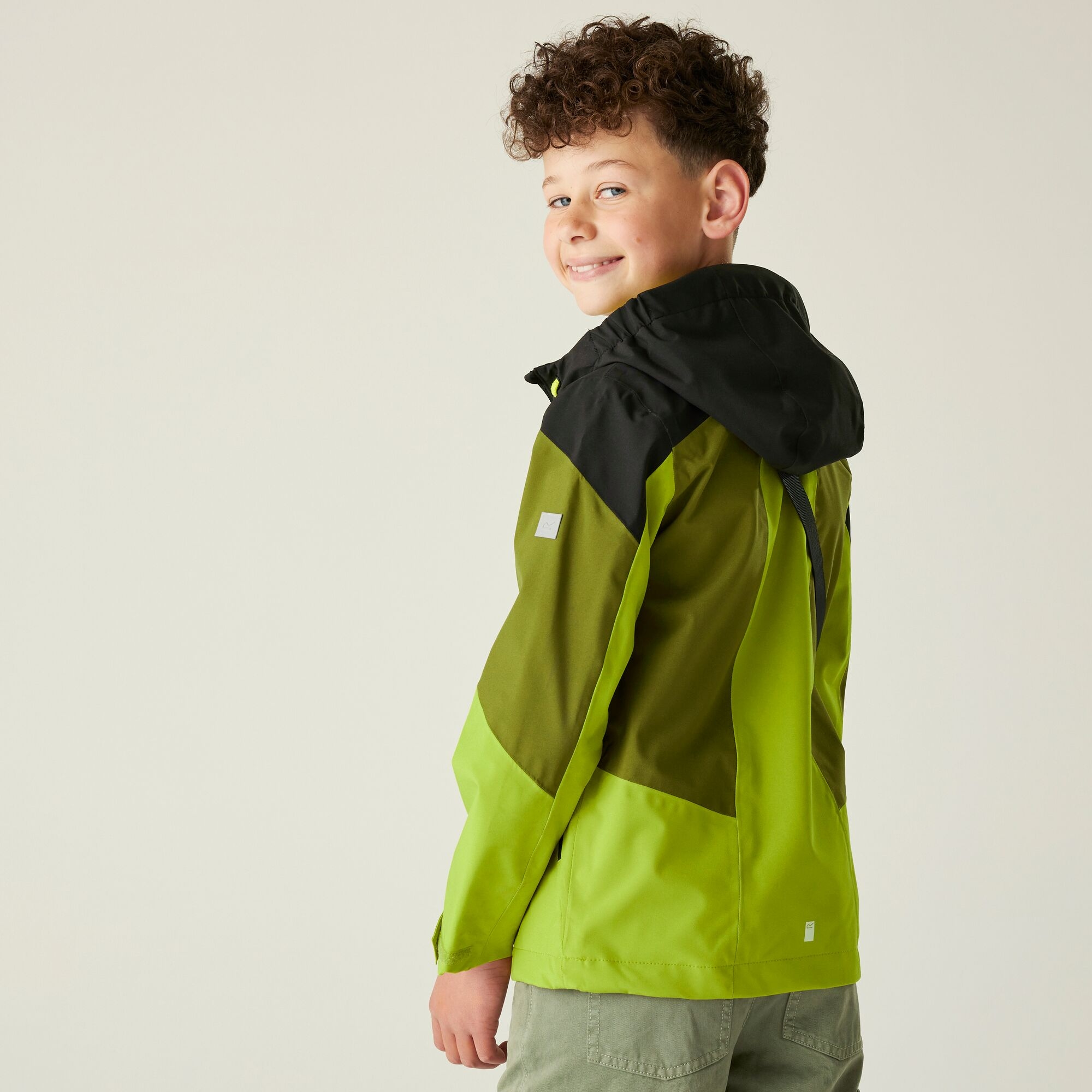 Kids' Highton VI Waterpoof Jacket | Grenoble Green Nephrite Green Black Wild Lime