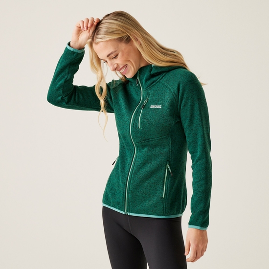 Women's Newhill Hooded Fleece | Rain Forest