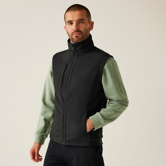 Men's Octagon II 3 Layer Softshell Bodywarmer | Black