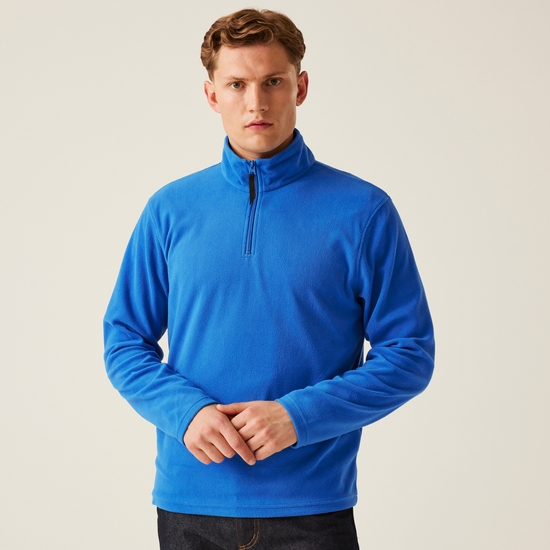 Men's Micro Lightweight Half Zip Fleece | Oxford Blue