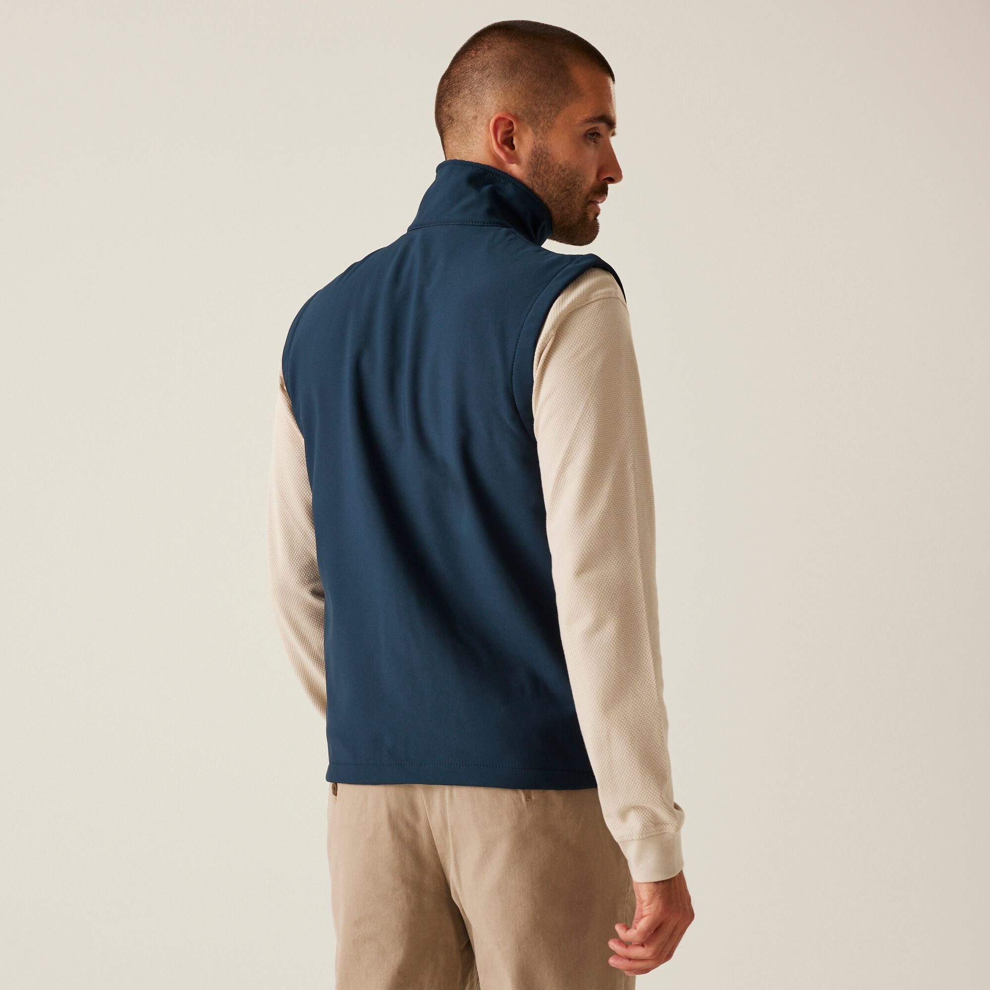 Men's Honestly Made Recycled Printable Softshell Bodywarmer | Navy