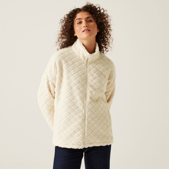 Women's Apphia Full Zip Fluffy Fleece | Light Vanilla