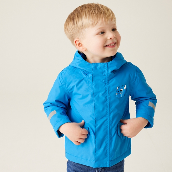 Kids' Animal Rainy Day Jacket | Spike The Monster Hydro Blue