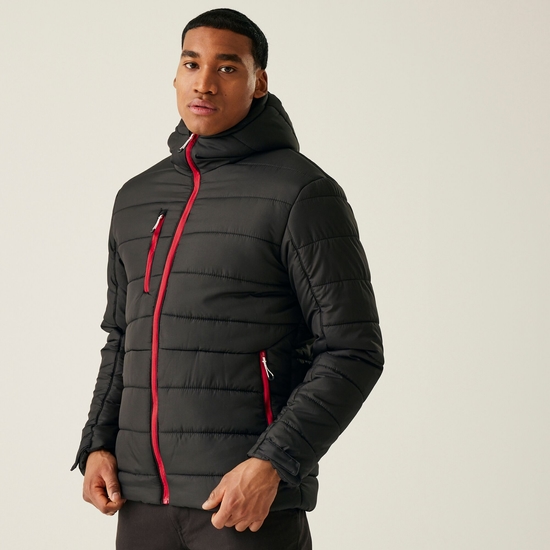 Men's Navigate Thermal Jacket | Black Classic Red