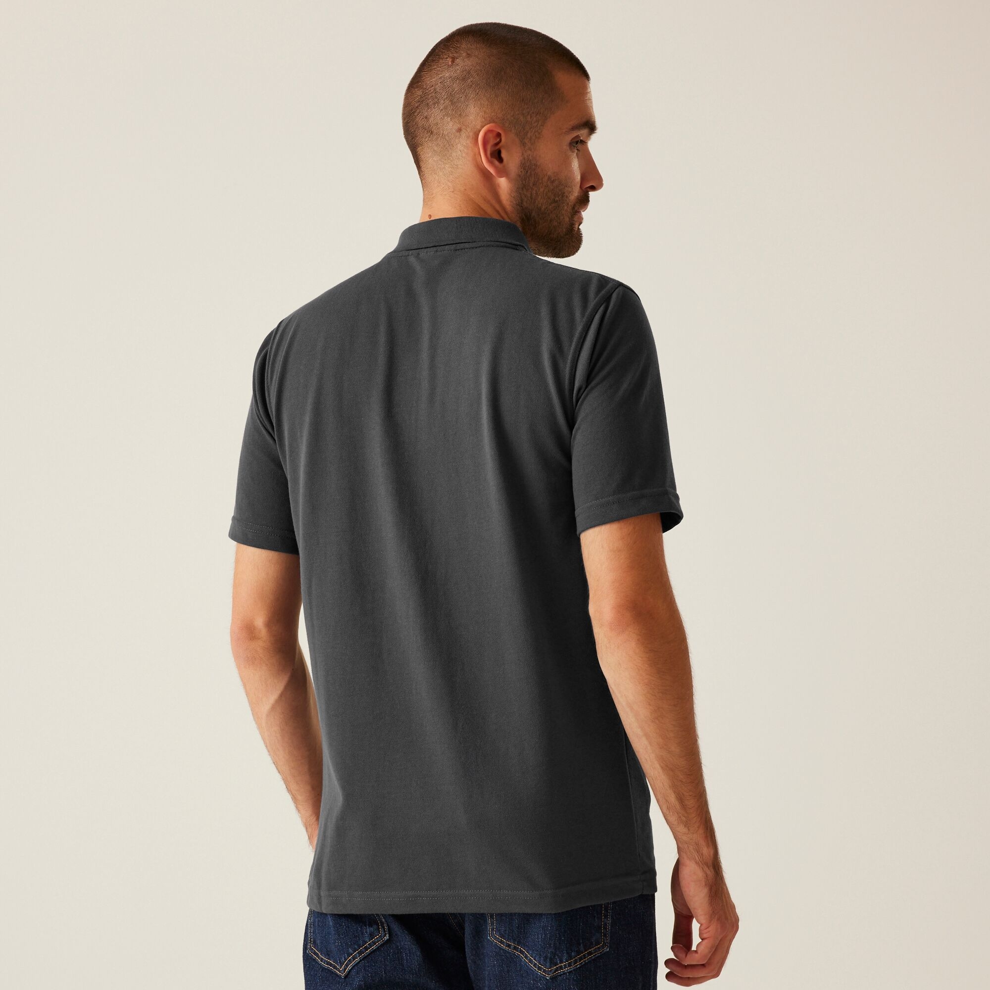 Men's 65/35 SS Polo Top | Seal Grey