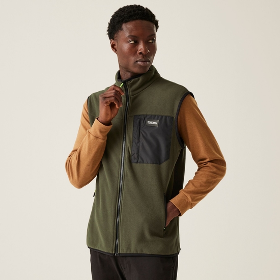 Men's Frankie Fleece Gilet | Dark Khaki