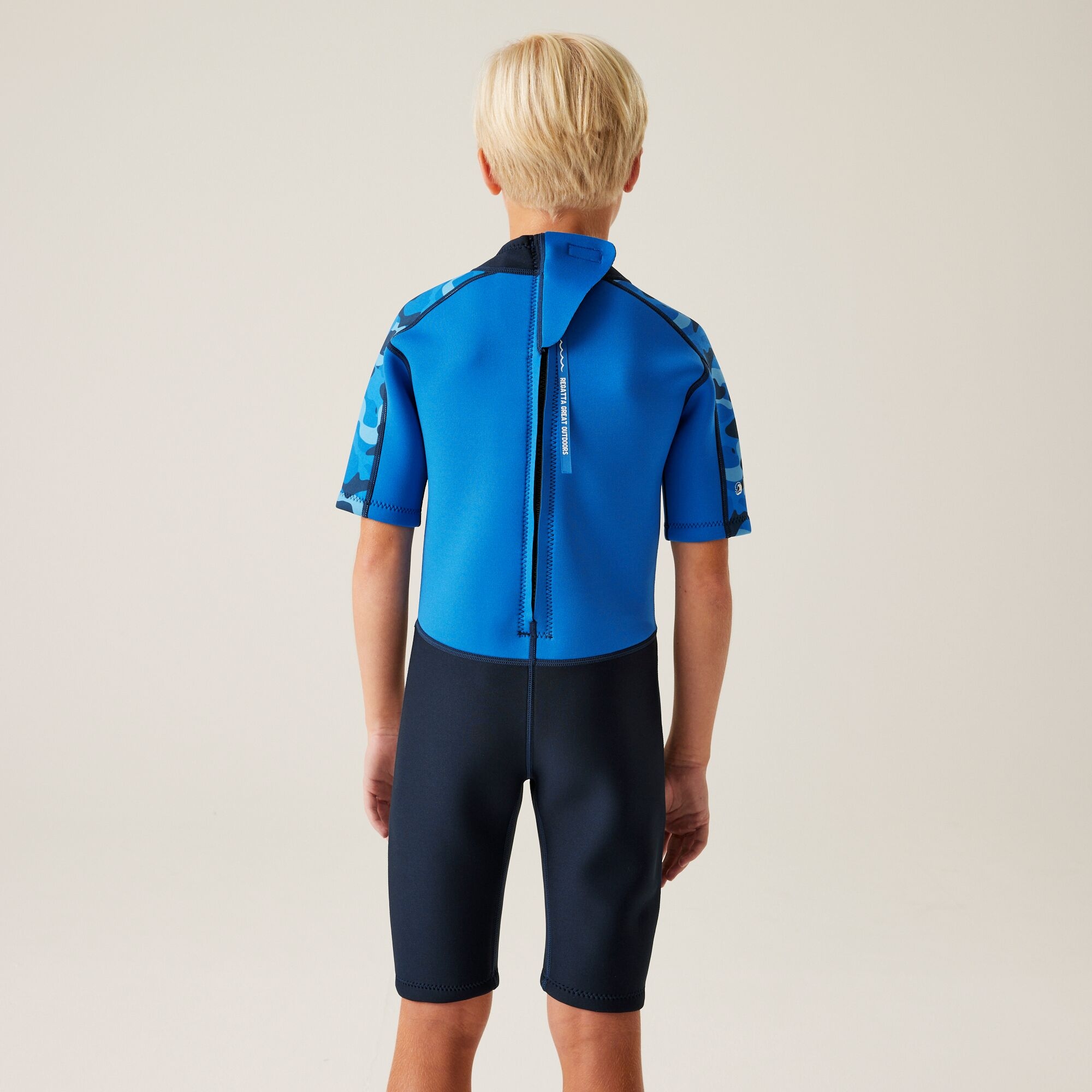 Kids' Wetsuit | Blue Camo Olympian Blue Navy