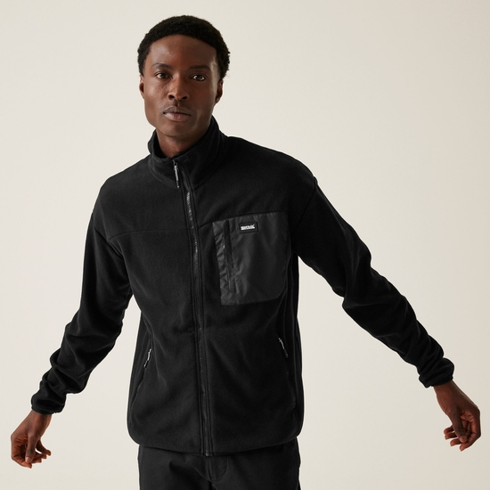 Men's Frankie Full Zip Fleece | Black