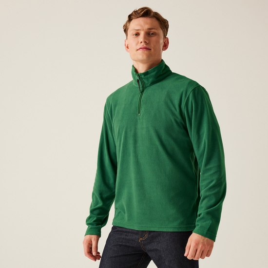 Men's Micro Lightweight Half Zip Fleece | Bottle Green
