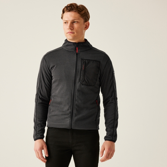 Men's Kitom Full Zip Fleece | Black Marl