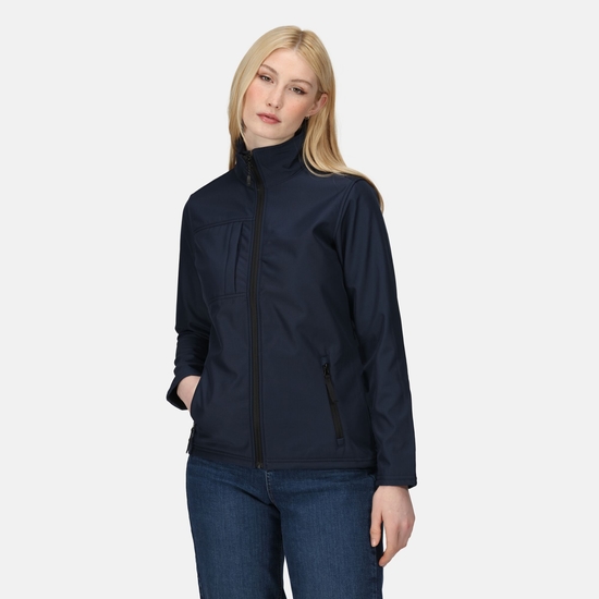 Women's Octagon II Printable 3 Layer Membrane Softshell Jacket | Navy Seal Grey