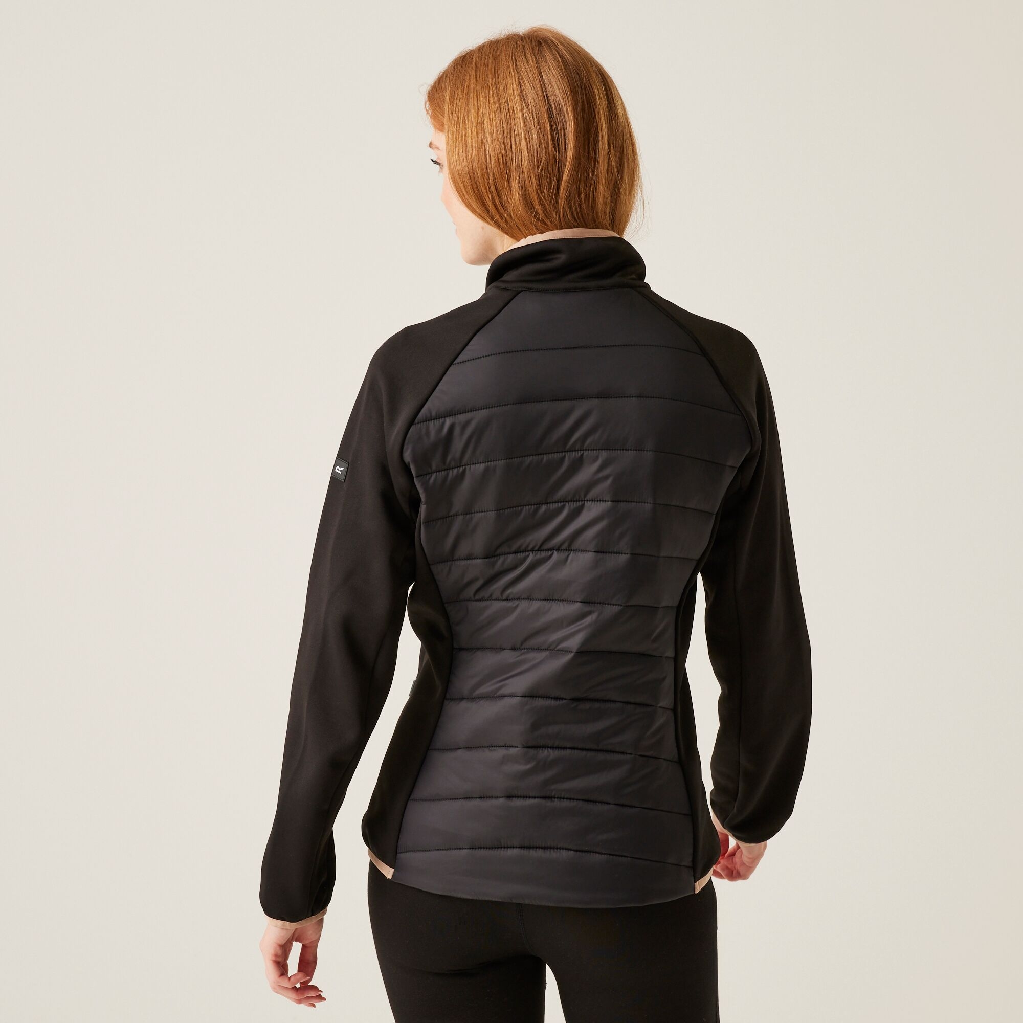 Women's Clumber V Hybrid Jacket | Black Warm Taupe
