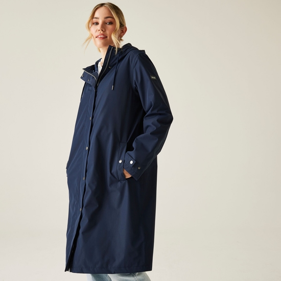 Women's Reinna Long Waterproof Jacket | Navy