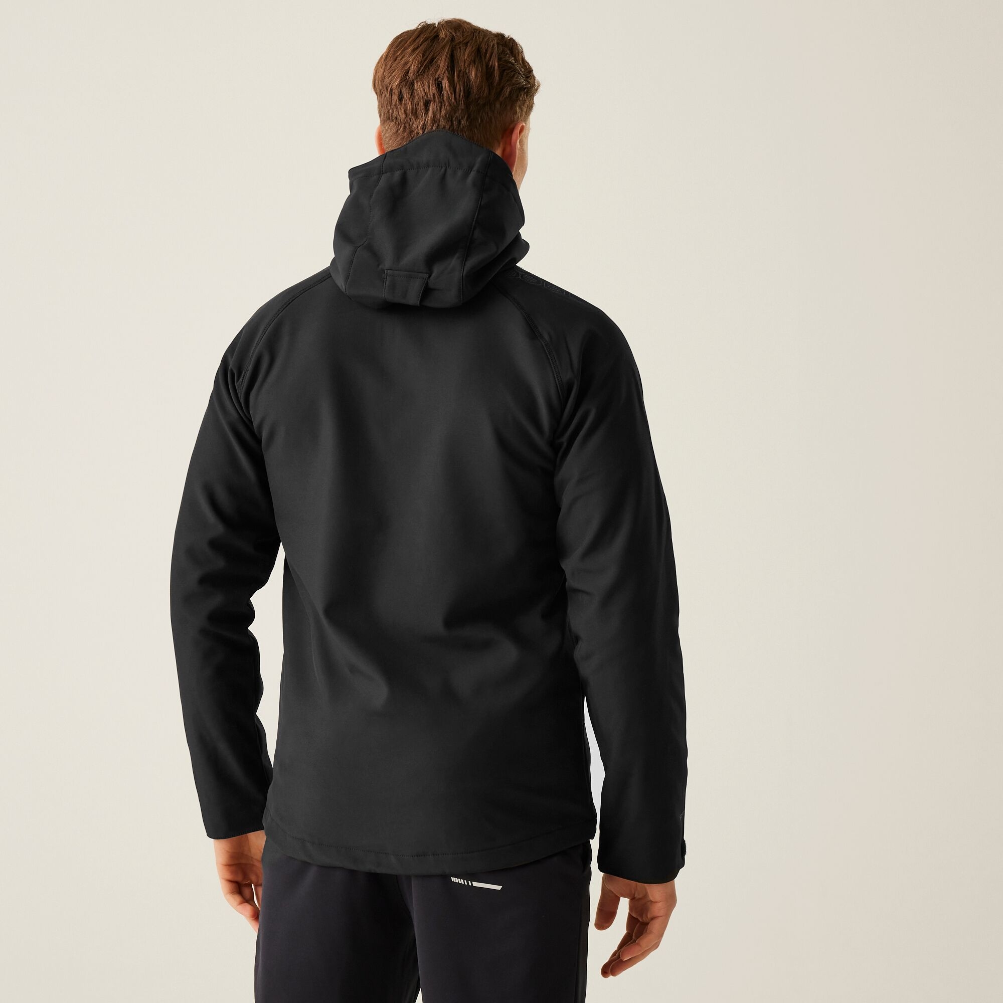 Men's Repeller Lined Softshell Hooded Jacket | Black