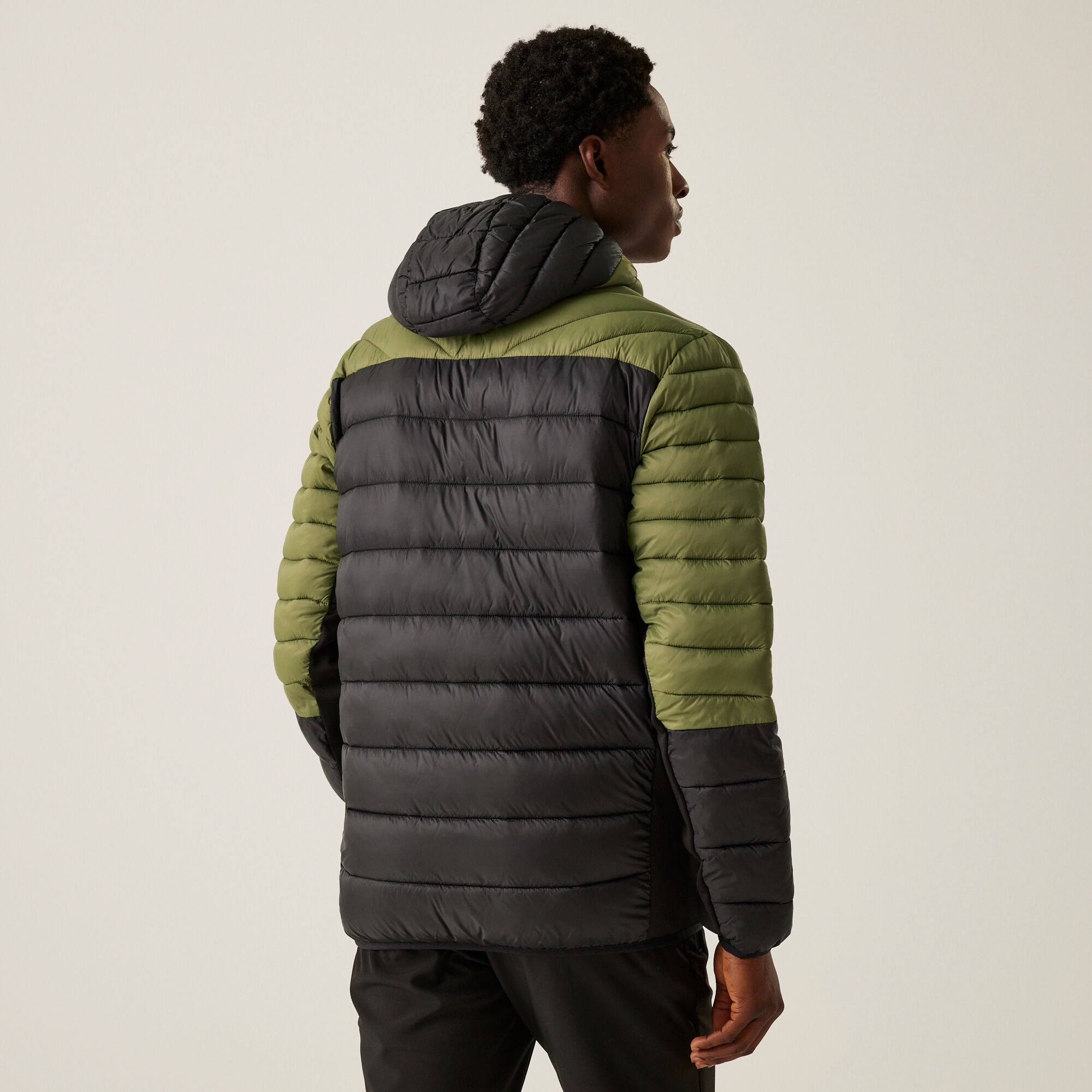 Men's Leedre Hybrid Hooded Jacket | Nephrite Green Black