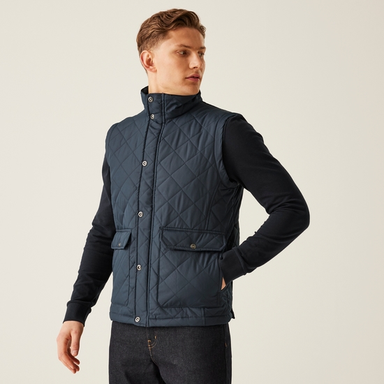 Men's Tyler Diamond Quilted Insulated Bodywarmer | Navy