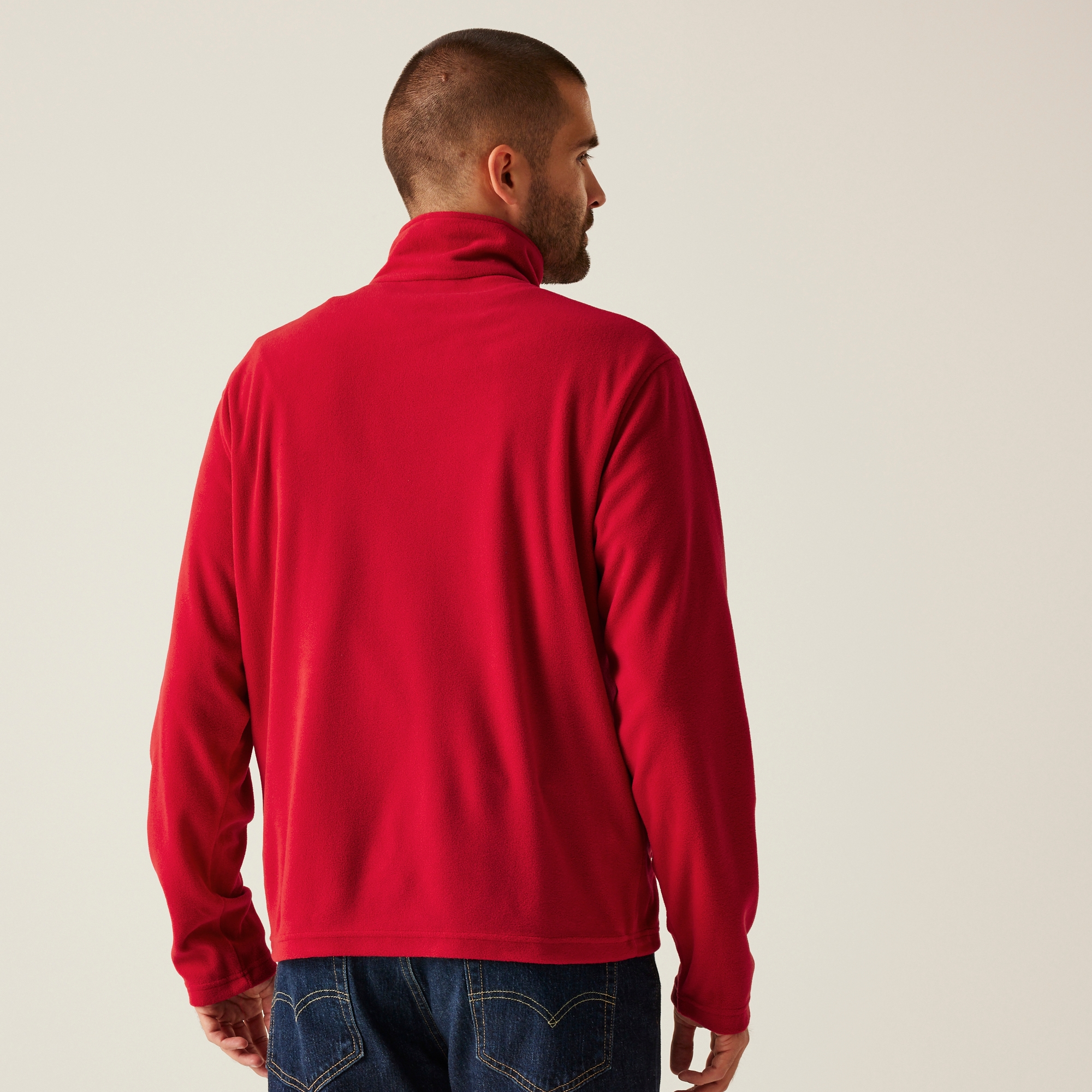 Men's Classic Full Zip Lightweight Microfleece | Classic Red