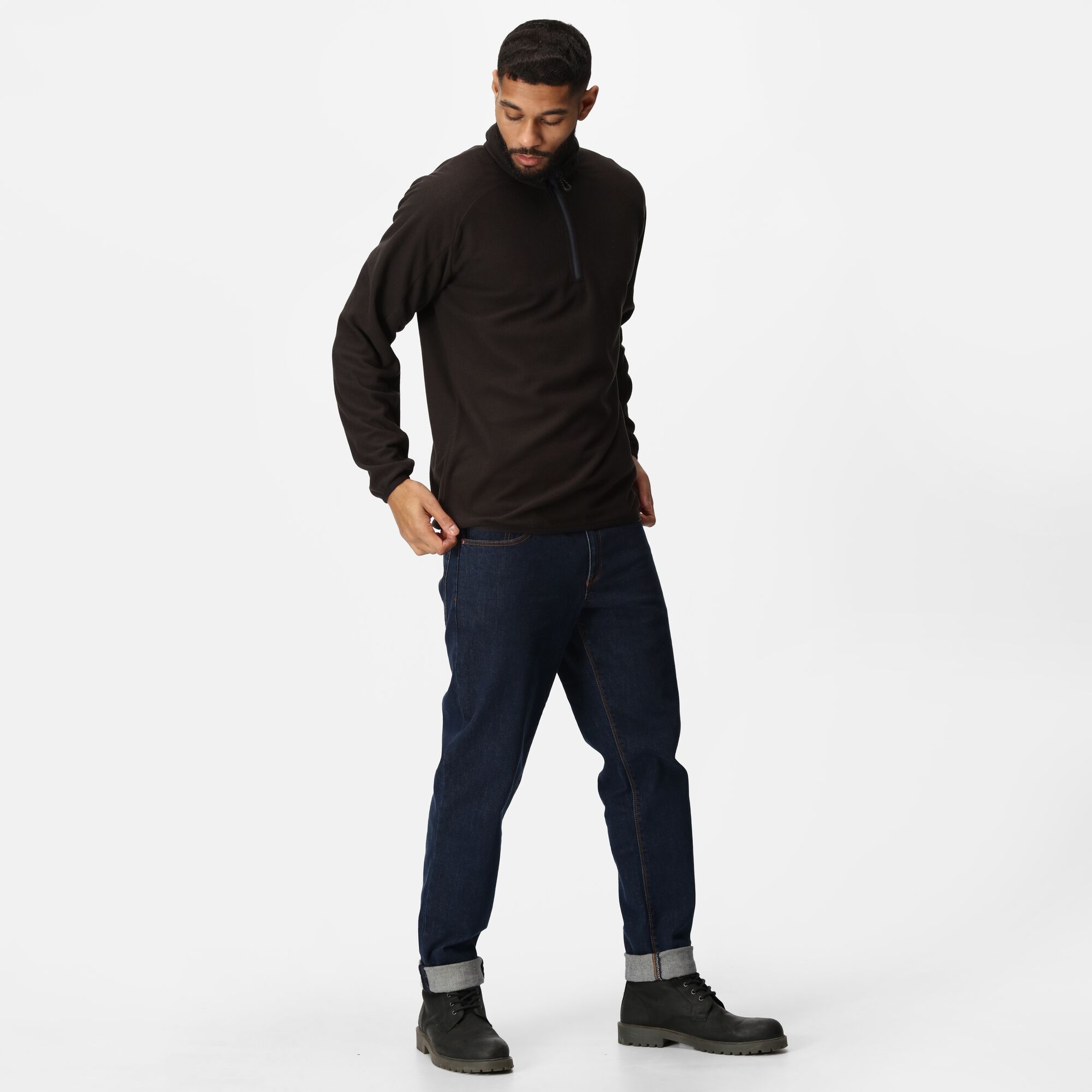 Men's Navigate Half-Zip Fleece | Black Seal Grey