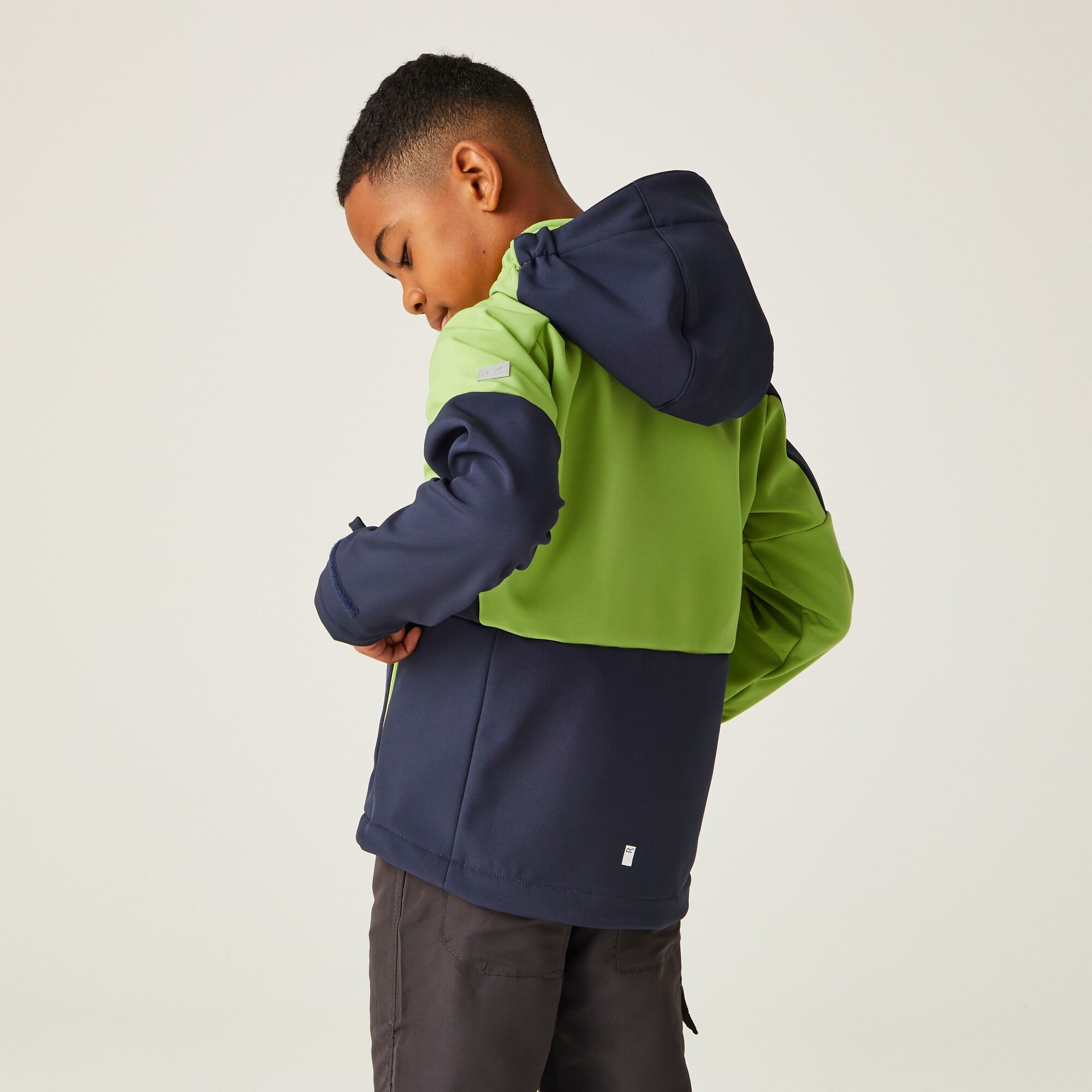 Kids' Acidity VII Softshell Jacket | Piquant Green Navy
