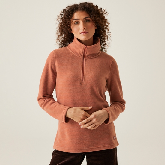 Women's Solenne Half Zip Fleece | Red Ochre Silver