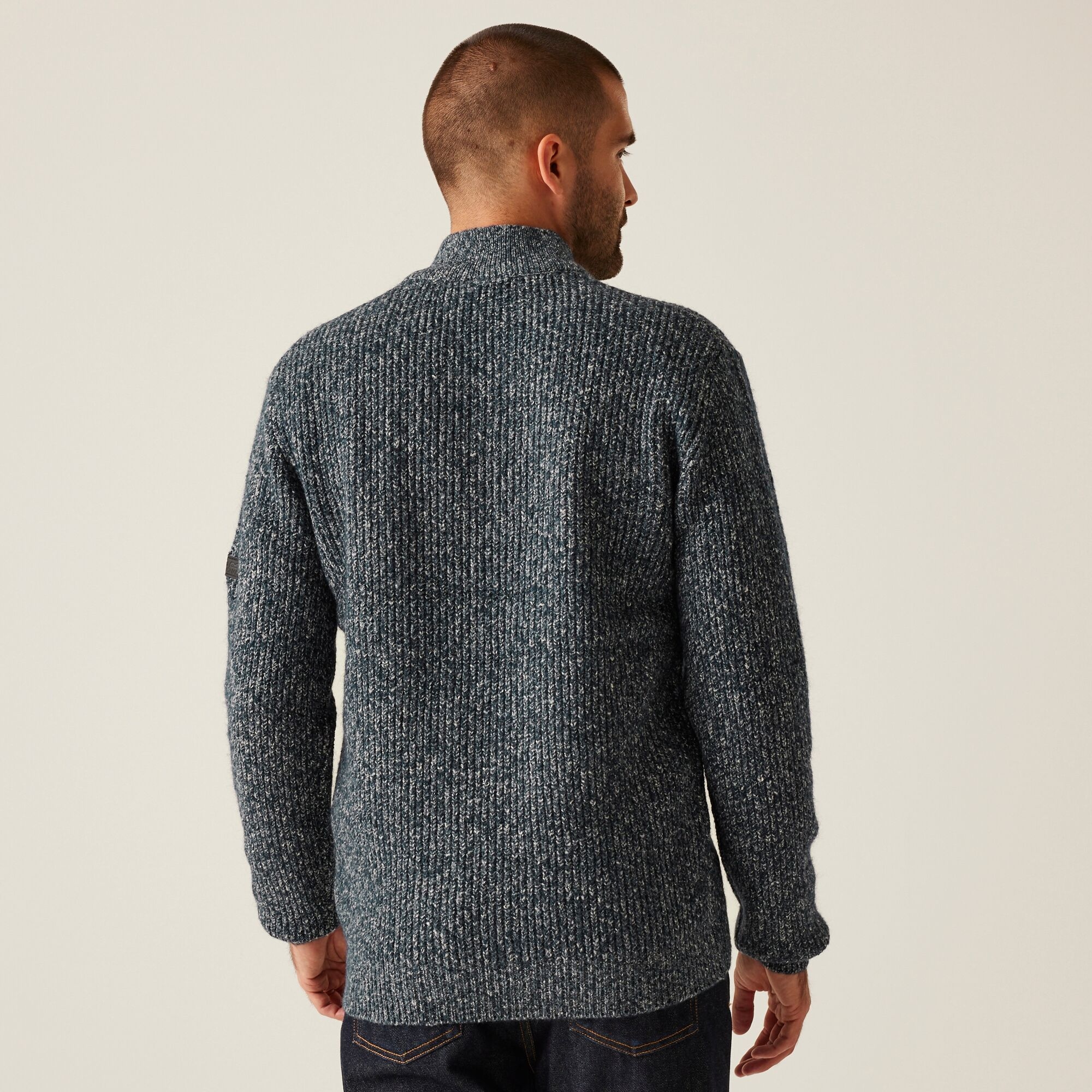 Men's Solomon Knitted Pullover | Navy Marl