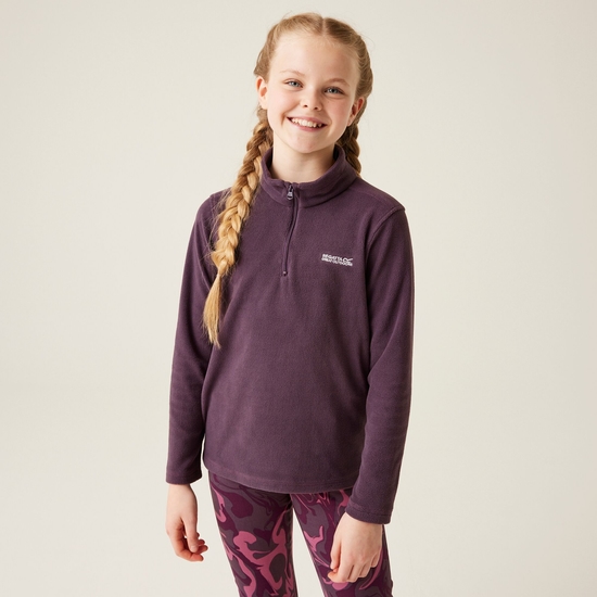Kids' Hot Shot II Half Zip Fleece | Deep Plum