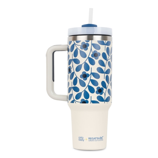 Orla Kiely Insulated Mug | Jasmine Flower Blue