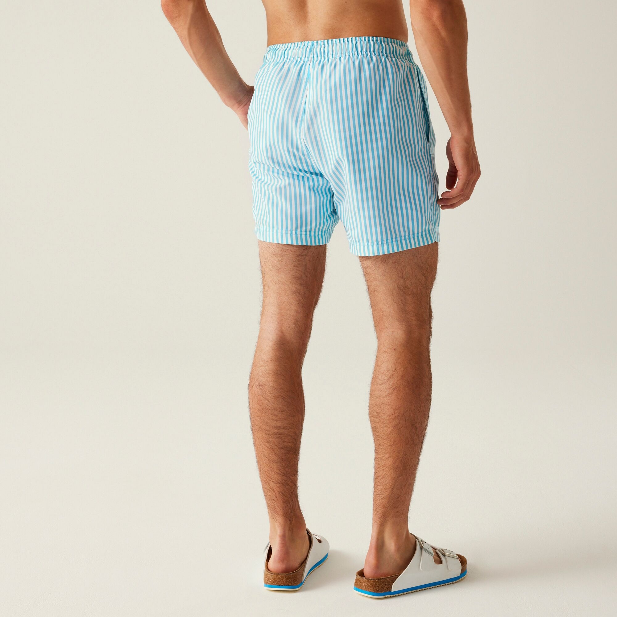 Men's Loras Swim Shorts | Aquarius Blue Stripe