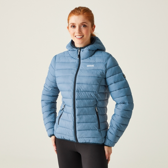 Women's Hooded Marizion Quilted Jacket | Coronet Blue Marshmallow
