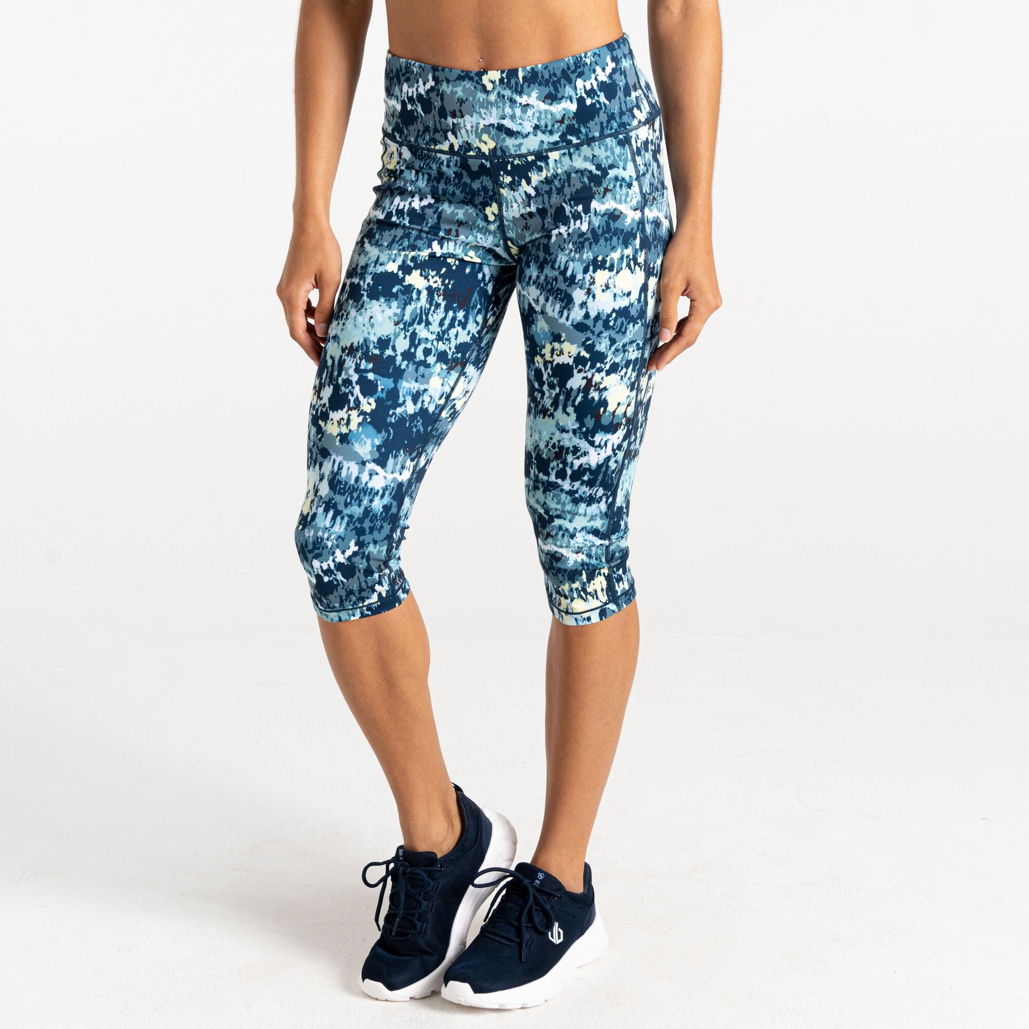 Women's Influential II 3/4 Leggings | Mist Dash Print