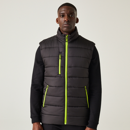 Men's Navigate Thermal Bodywarmer | Black Lime Green