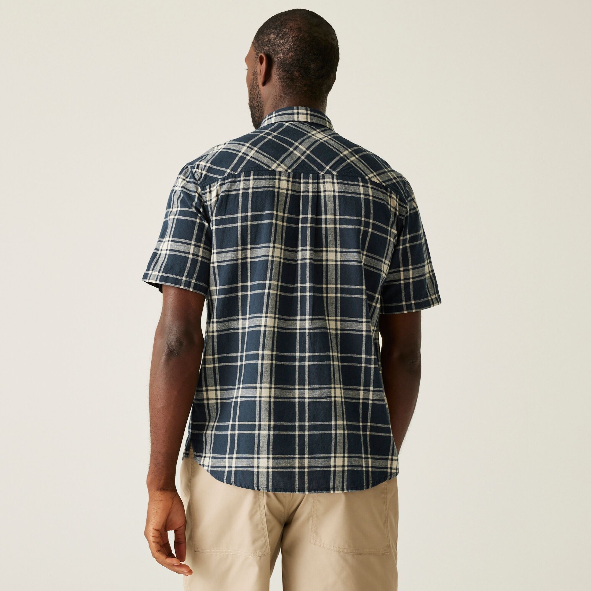 Men's Loran Short Sleeve Shirt | Navy Check