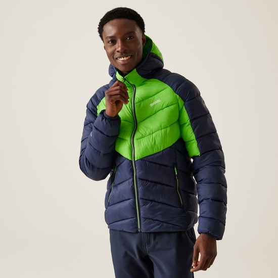 Men's Dalent Insulated Hooded Jacket | Green Flash Navy