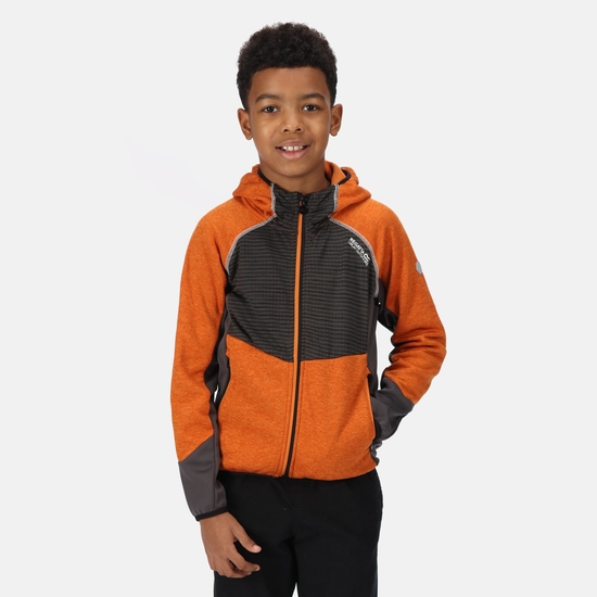 Kids' Prenton Lightweight Fleece | Autumn Maple Dark Grey Black