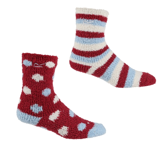 Kids 2 Pack Cosy Sock | Cherry Pink
