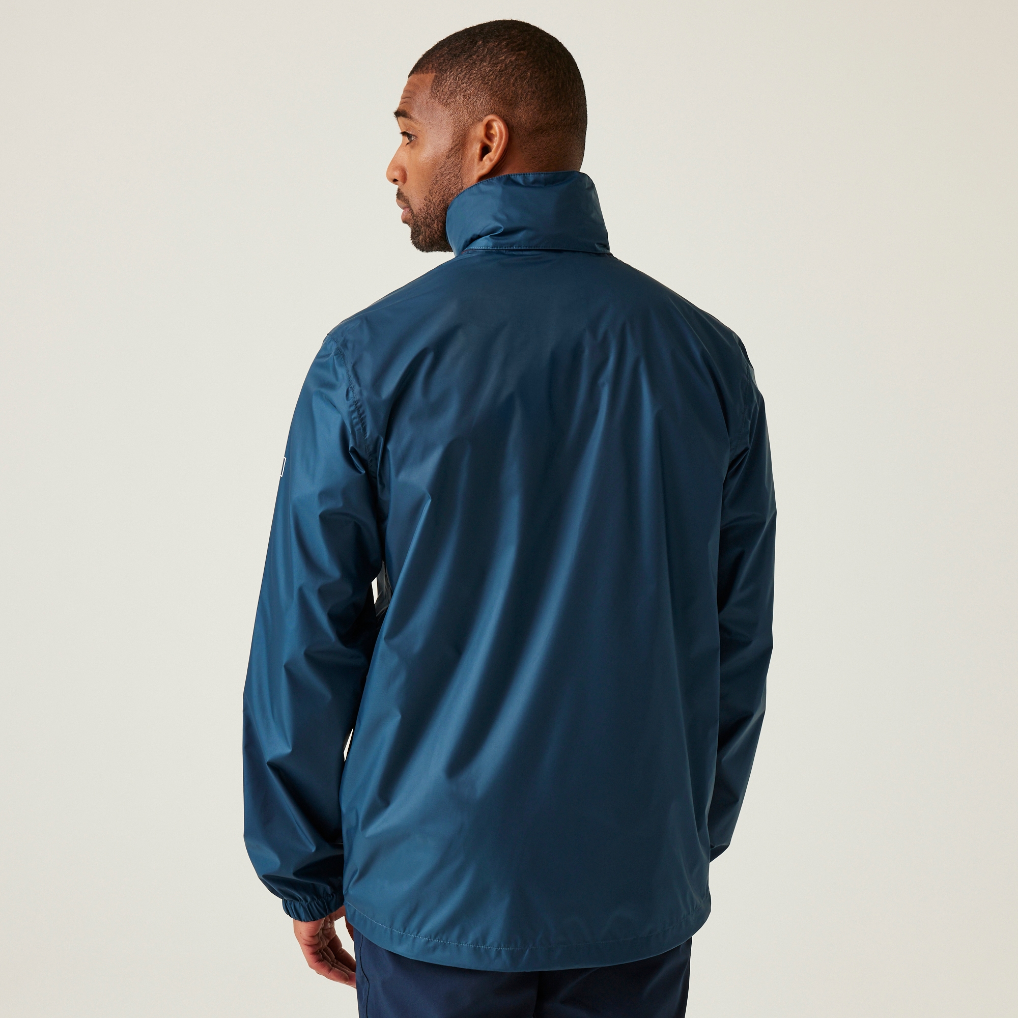 Men's Lyle IV Waterproof Packaway Jacket | Moonlight Denim Tangerine Tango