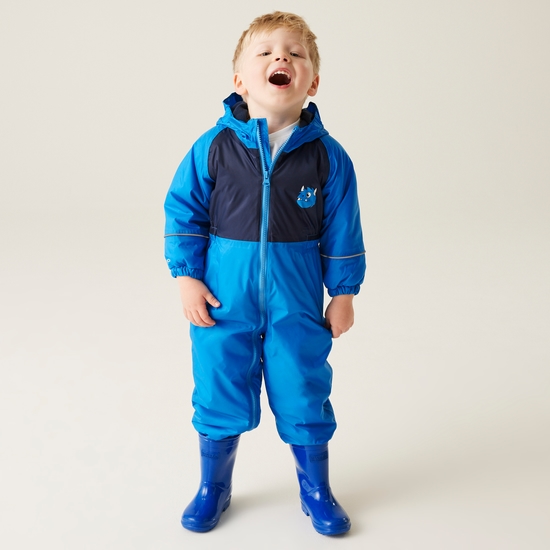 Kids' Mudplay III Waterproof Puddle Suit | Spike The Monster Hydro Blue