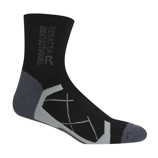 2 Pack Outdoor Active Sock | Black Hawaiian Blue