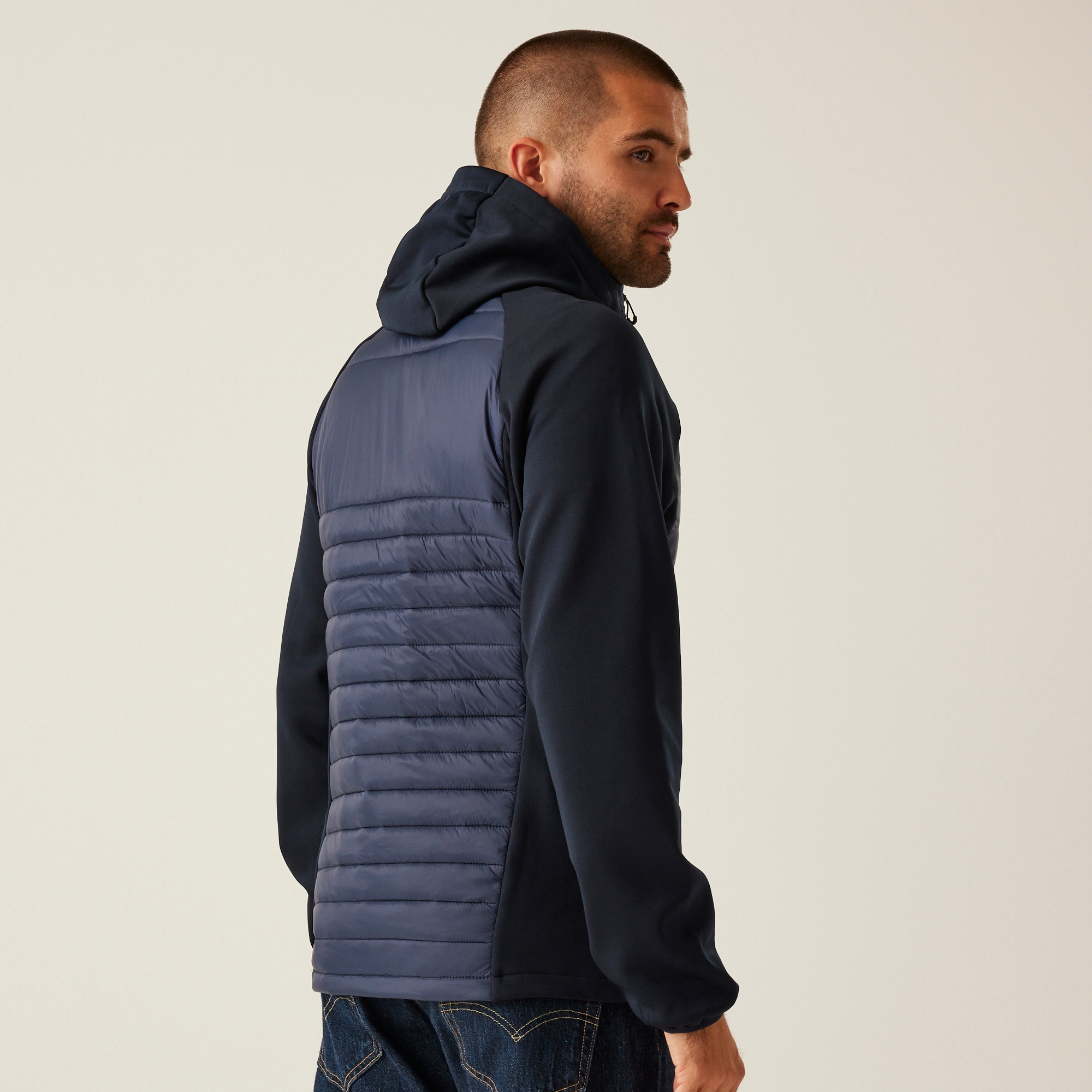 Men's Navigate Hybrid Jacket | Navy Seal Grey