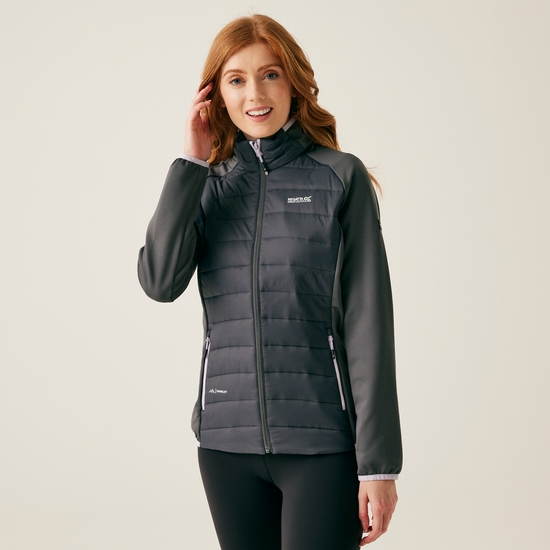 Women's Clumber V Hybrid Jacket | Seal Grey Lilac Frost