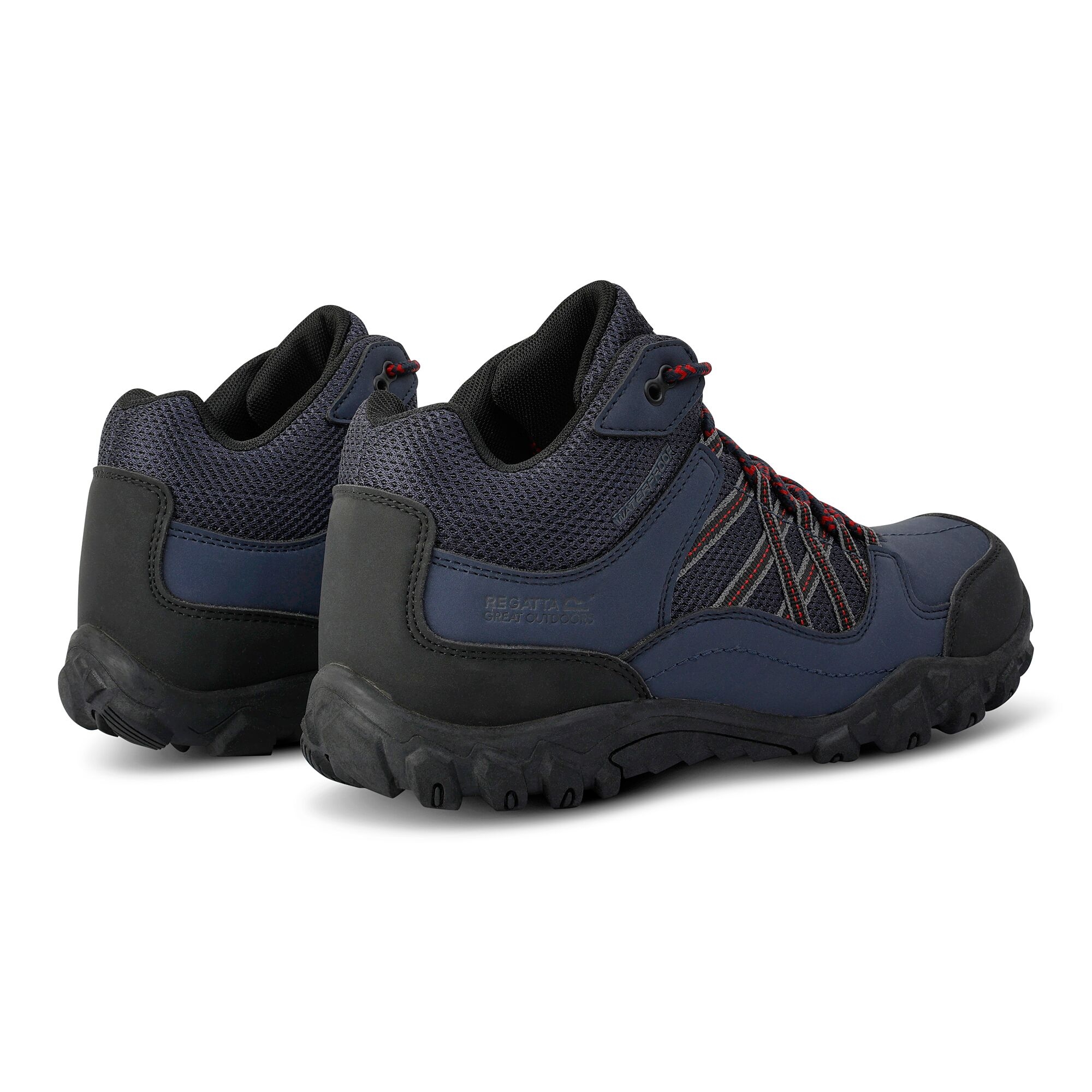 Men's Edgepoint Waterproof Mid Walking Boots | Navy Rio Red