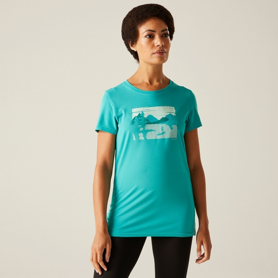 Women's Fingal Stretch T-Shirt | Turquoise