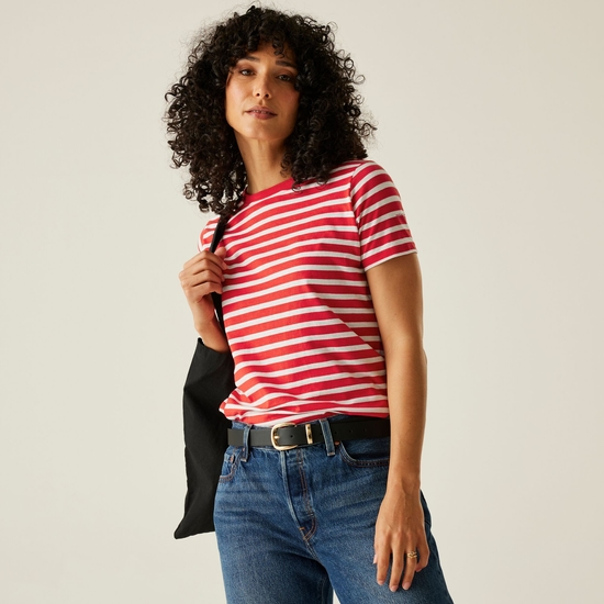 Women's Bayletta Short Sleeve T-Shirt | High Risk Red White Stripe